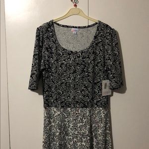 Lularoe Ana black white and pink New XL